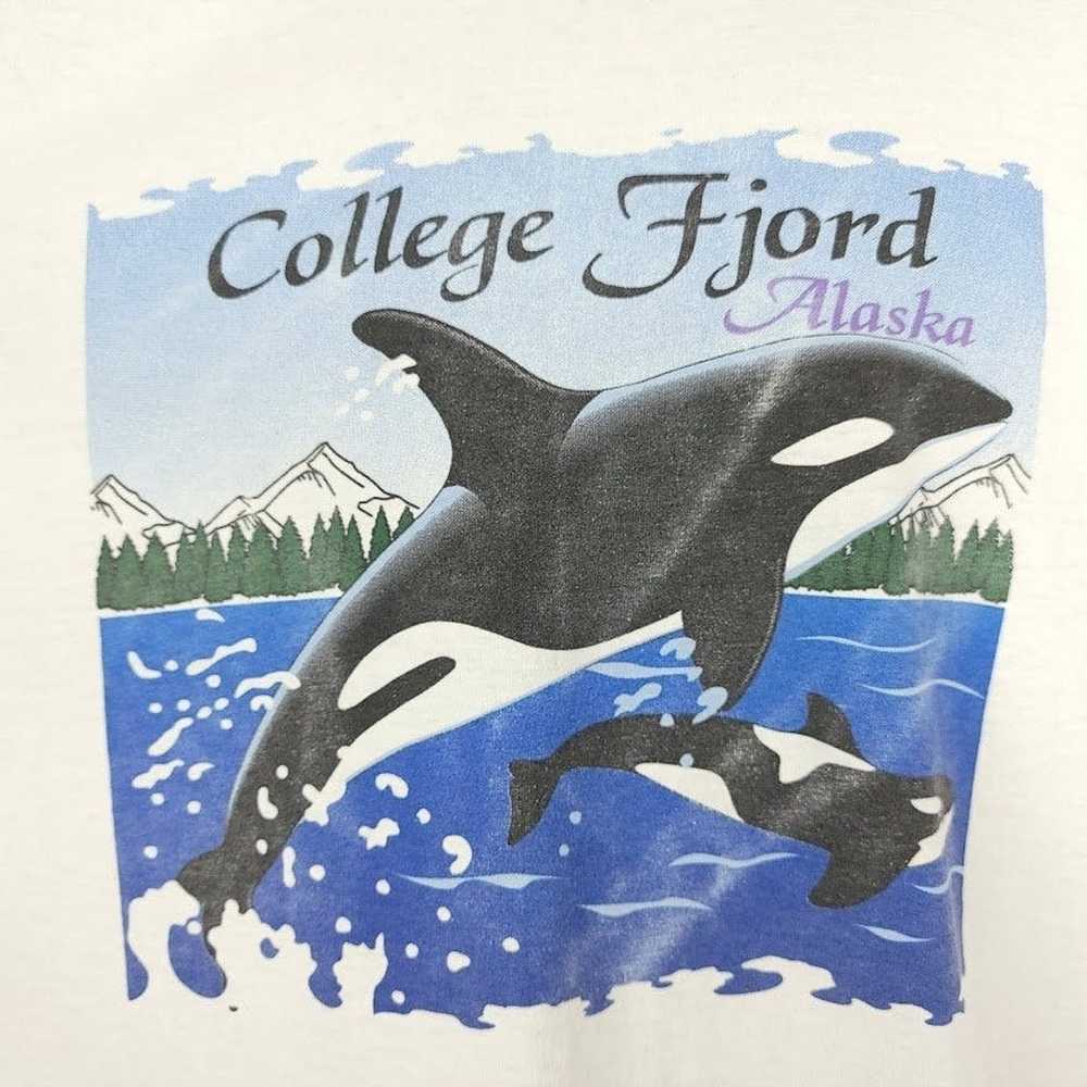 Vintage Killer Whale T Shirt Vintage 90s College … - image 2