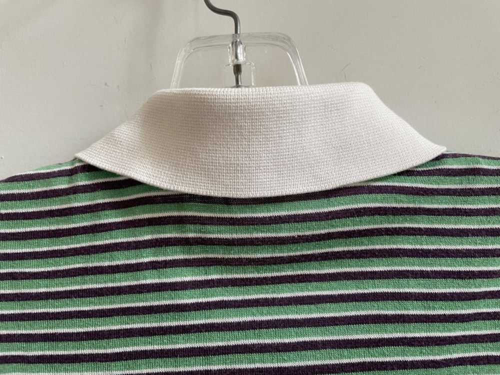 John Smedley × Vintage Stripe Polo Shirt Sweater … - image 7