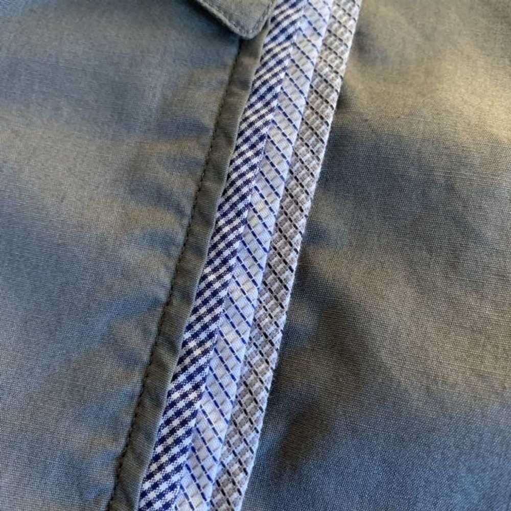Issey Miyake Pleated Stripe Button Up Shirt - image 8