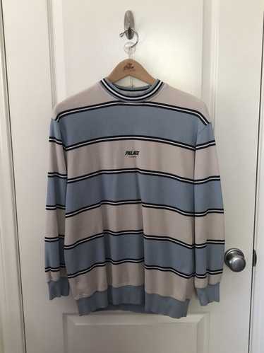 Palace Dialer Crew Blue Striped Crewneck