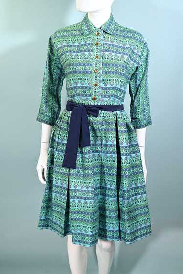 Factor of Boston, Vintage 50s/60s Turquoise Shirtw