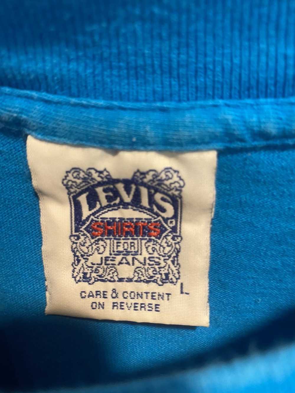 Levi's Vintage levis 501 denim promo tee blue lar… - image 8