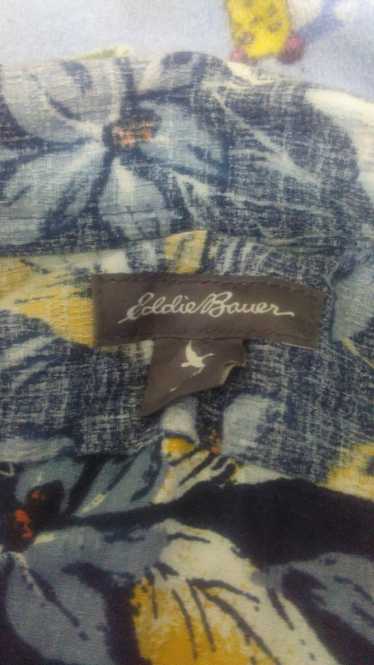 Eddie Bauer × Hawaiian Shirt × Vintage VTG BUTTON… - image 1