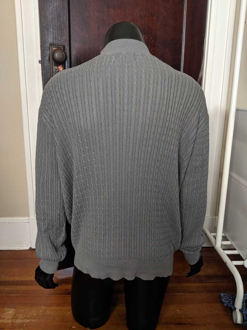 Pendleton Grey 1/4 zip cable knit sweater - image 3