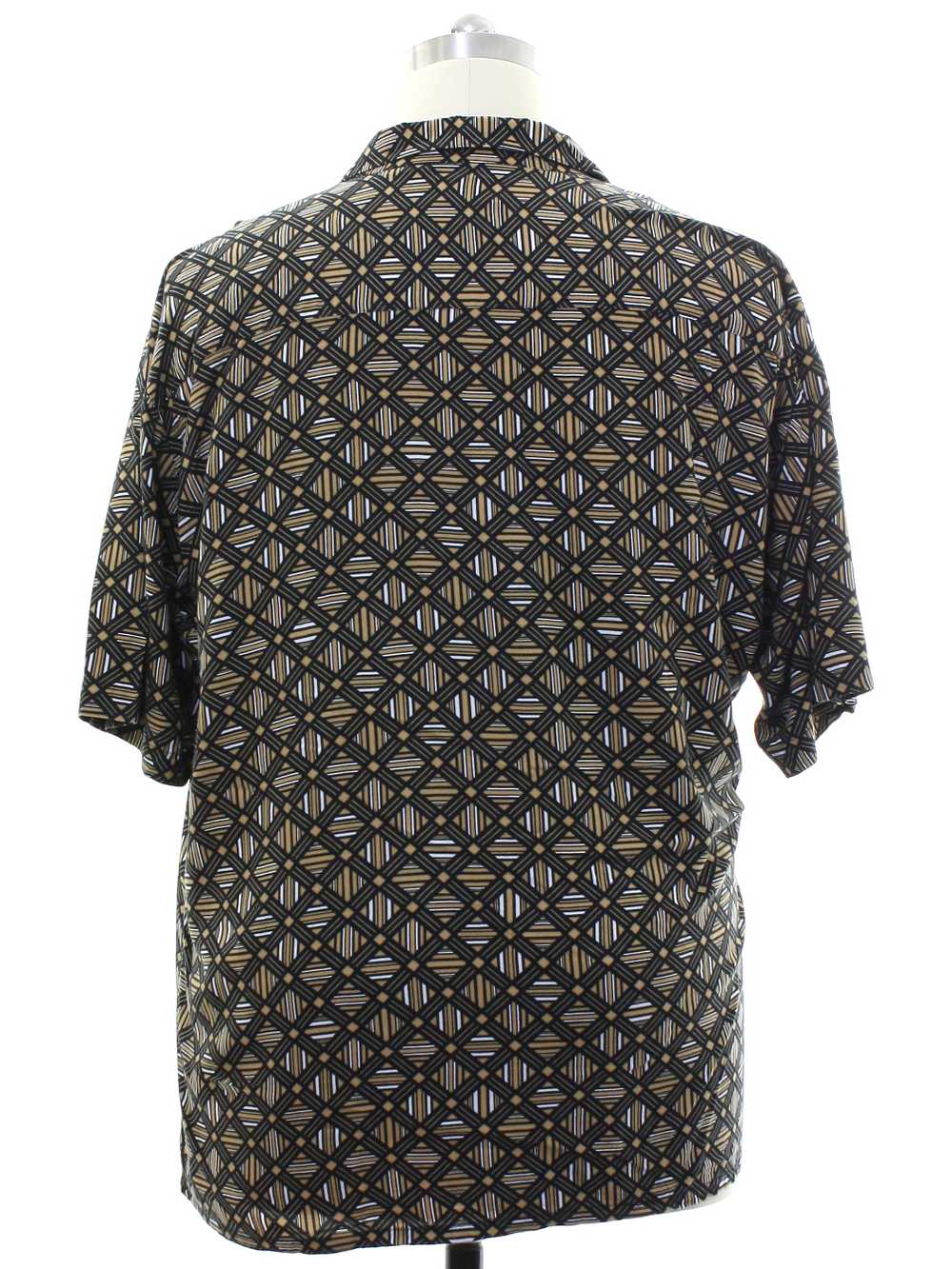 1990's Puritan Mens Rayon Graphic Print Sport Shi… - image 3