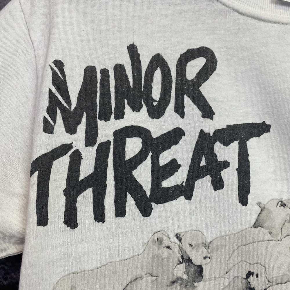 Band Tees × Rock T Shirt × Vintage Vtg minor thre… - image 9