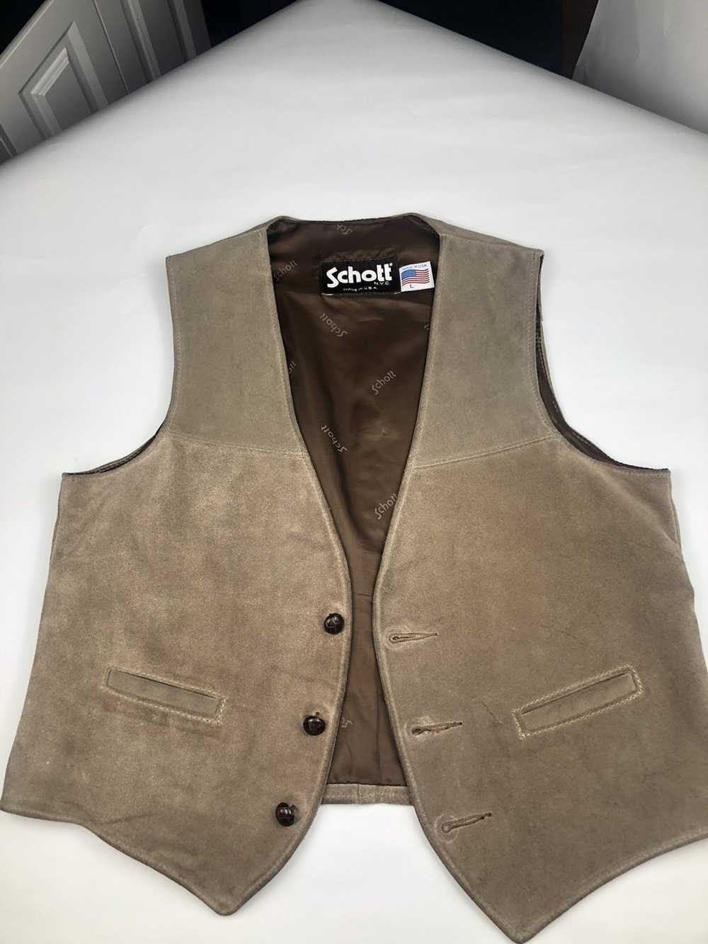 Schott Vintage schott NYC suede vest L - image 1