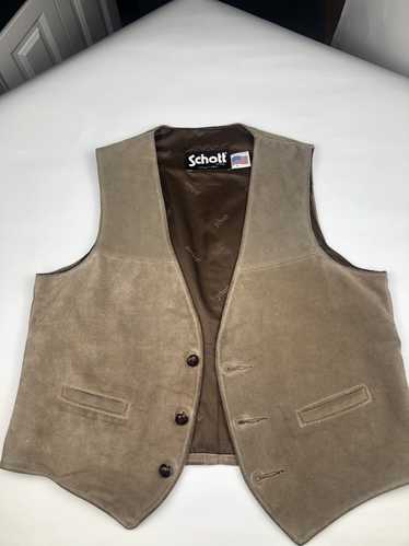 Schott Vintage schott NYC suede vest L