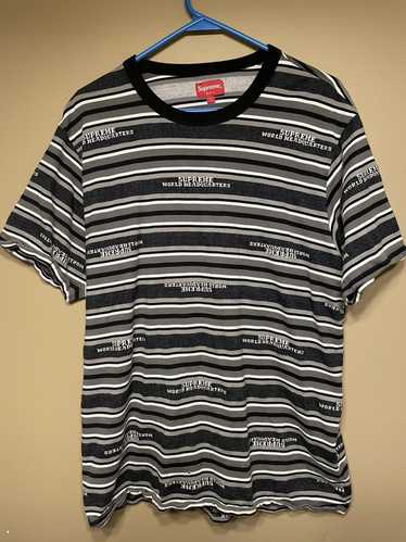 Supreme Supreme HQ Stripe S/S Tee Shirt Black FW18