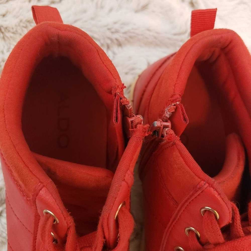 Aldo ALDO RED ATHELTIC TENNIS SHOE SIZE 7.5 - image 3