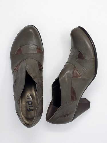 Fidji Shoe Size 41 (10) Gray & Brown Leather Shoot