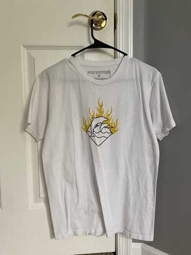 Pink Dolphin White Pink Dolphin Flame Logo Tee