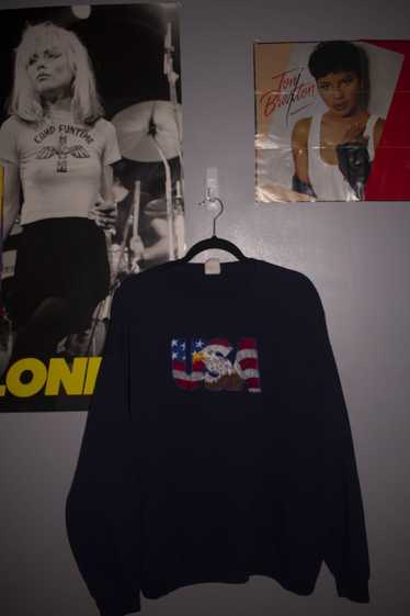 Vintage 90s USA Eagle Embroidered Sweatshirt