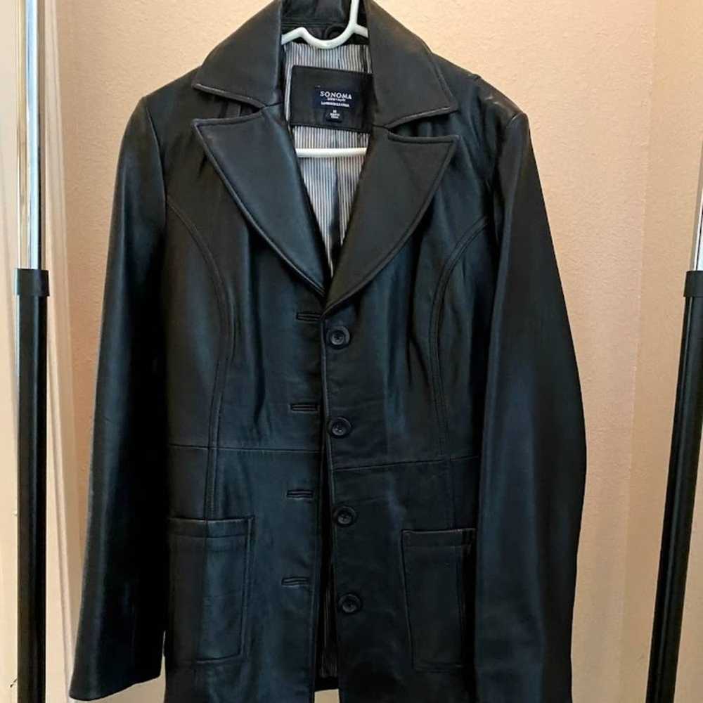 Sonoma Sonoma Black Medium Lambskin Leather Jacket - image 1