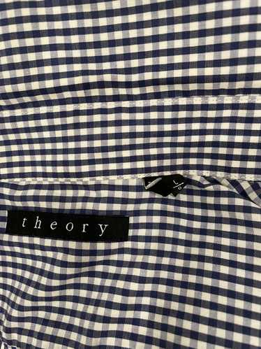 Theory Theory B&W Checkered Button Down Shirt