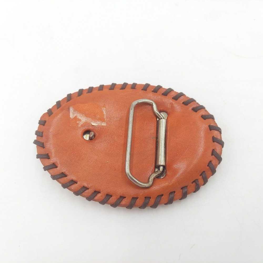 Other Flying Duck Belt Buckle Tan Leather Vintage… - image 3