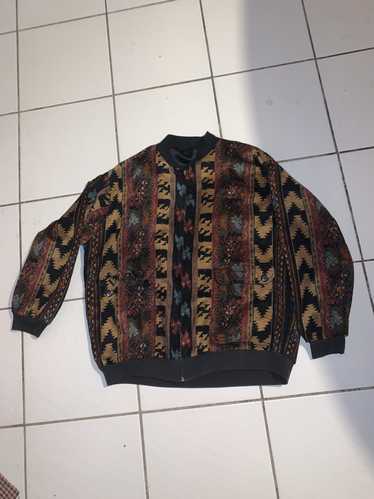 Vintage Vintage reversible Aztec print bomber jack