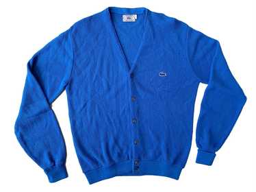 70s Vintage Lacoste/Izod Blue Cardigan (Mens sz L) - image 1