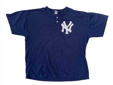 Vintage 90s New York Yankees S/S Henley (Mens XXL) - image 1