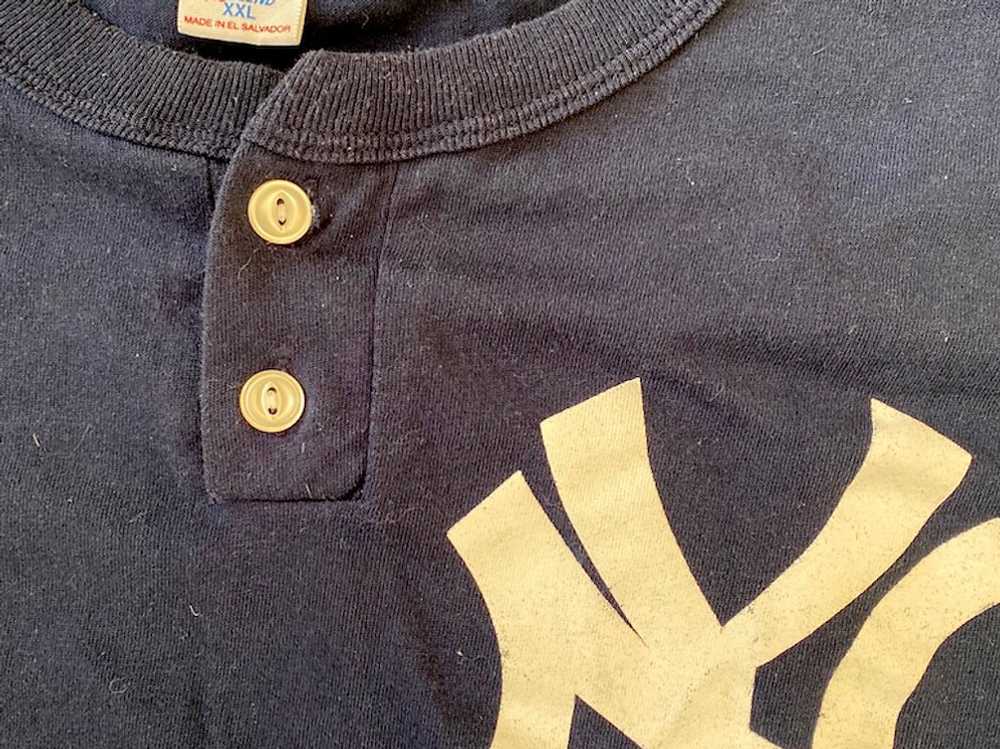 Vintage 90s New York Yankees S/S Henley (Mens XXL) - image 3