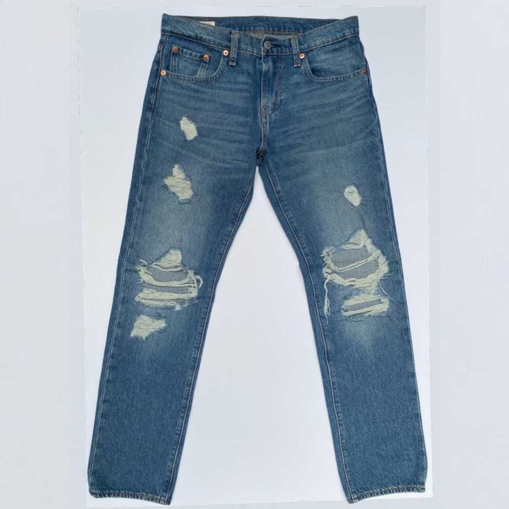 Levi's Distressed Blue Jeans Levis 502 Regular Ta… - image 1