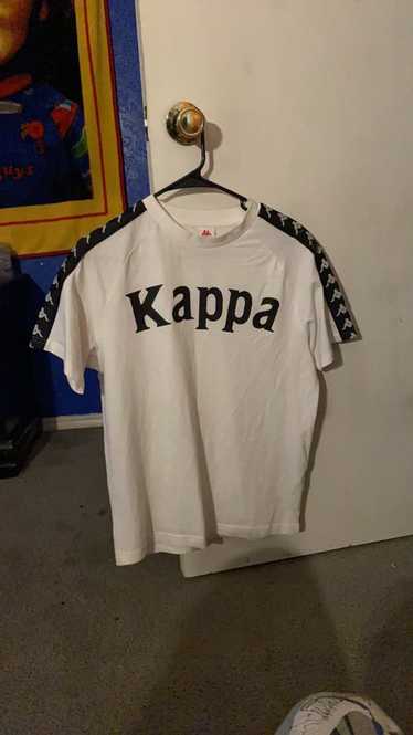 Kappa White/Black Logo striped KAPPA T-shirt