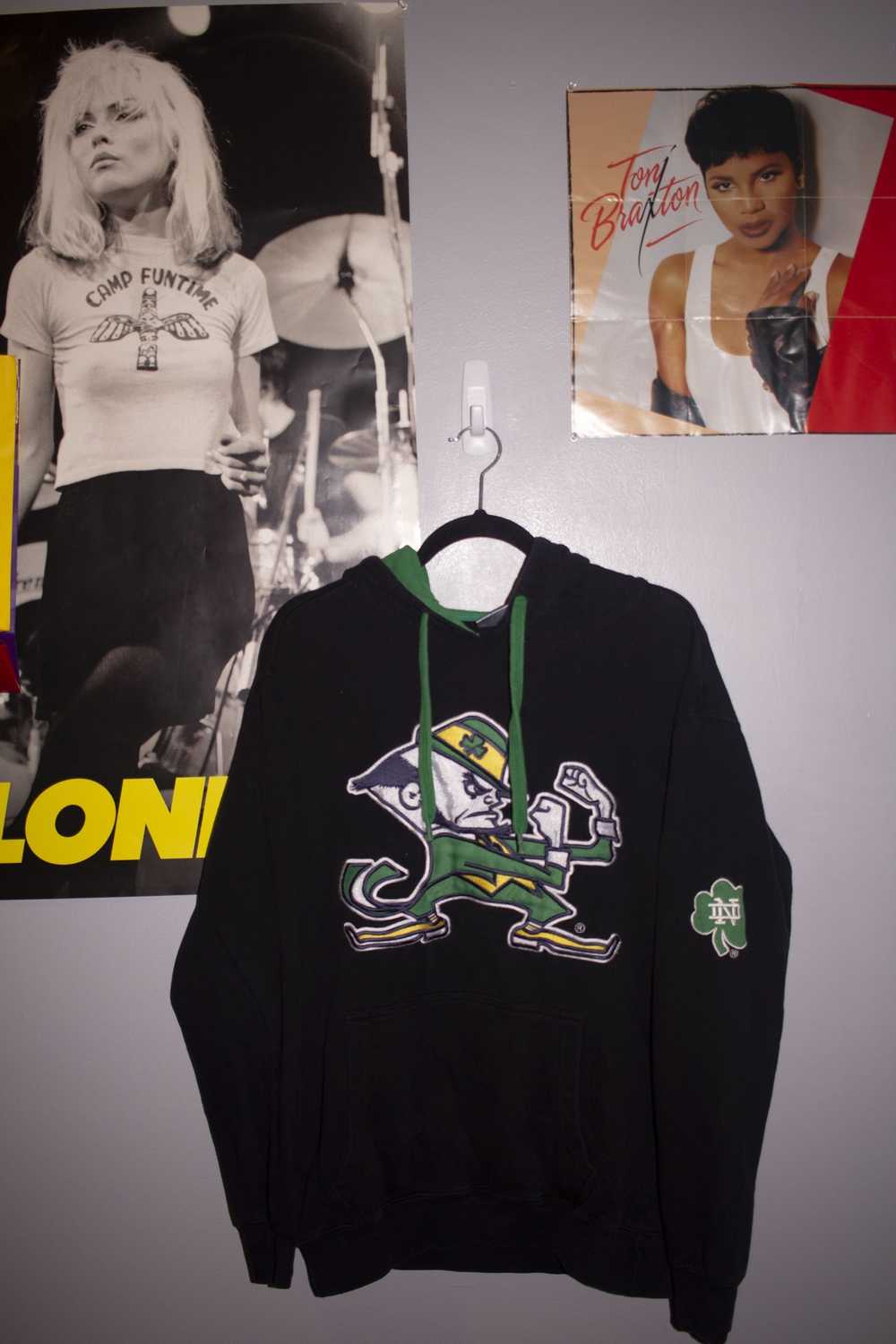 Ncaa × Vintage 90s Notre Dame Fighting Irish Hood… - image 1