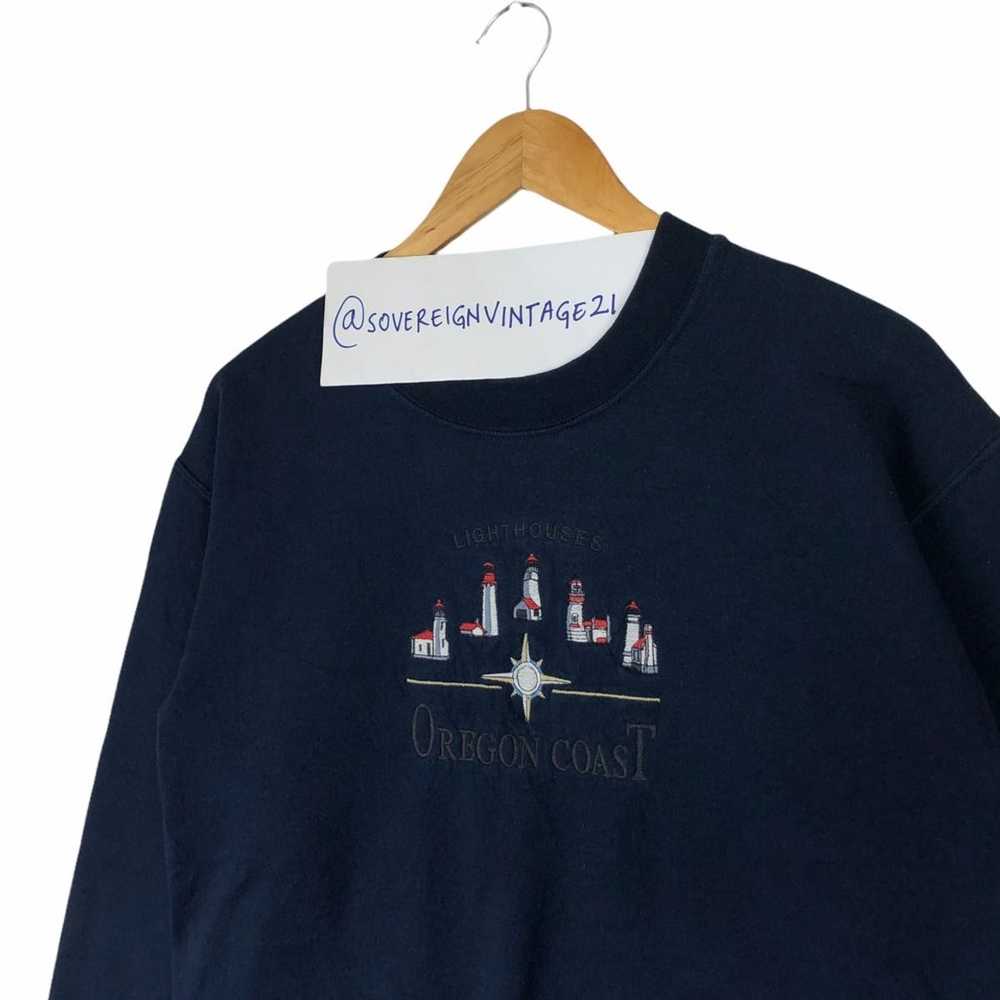 Gildan Vintage Lighthouses Oregon Coast Embroidery Lo… - Gem