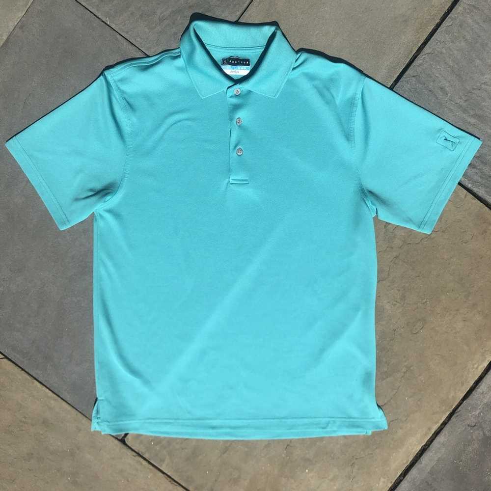 Pga Tour PGA Tour Apparel Airflux Teal Golf Shirt - image 1