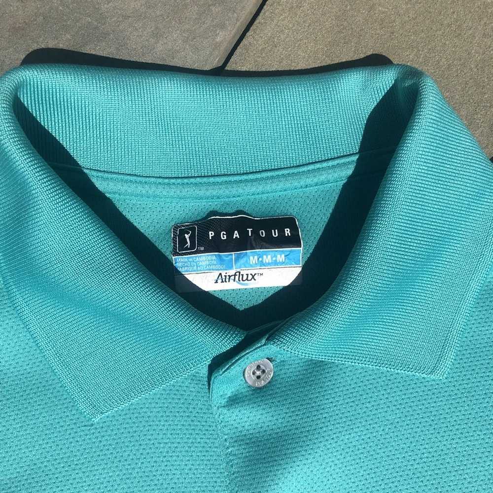 Pga Tour PGA Tour Apparel Airflux Teal Golf Shirt - image 3