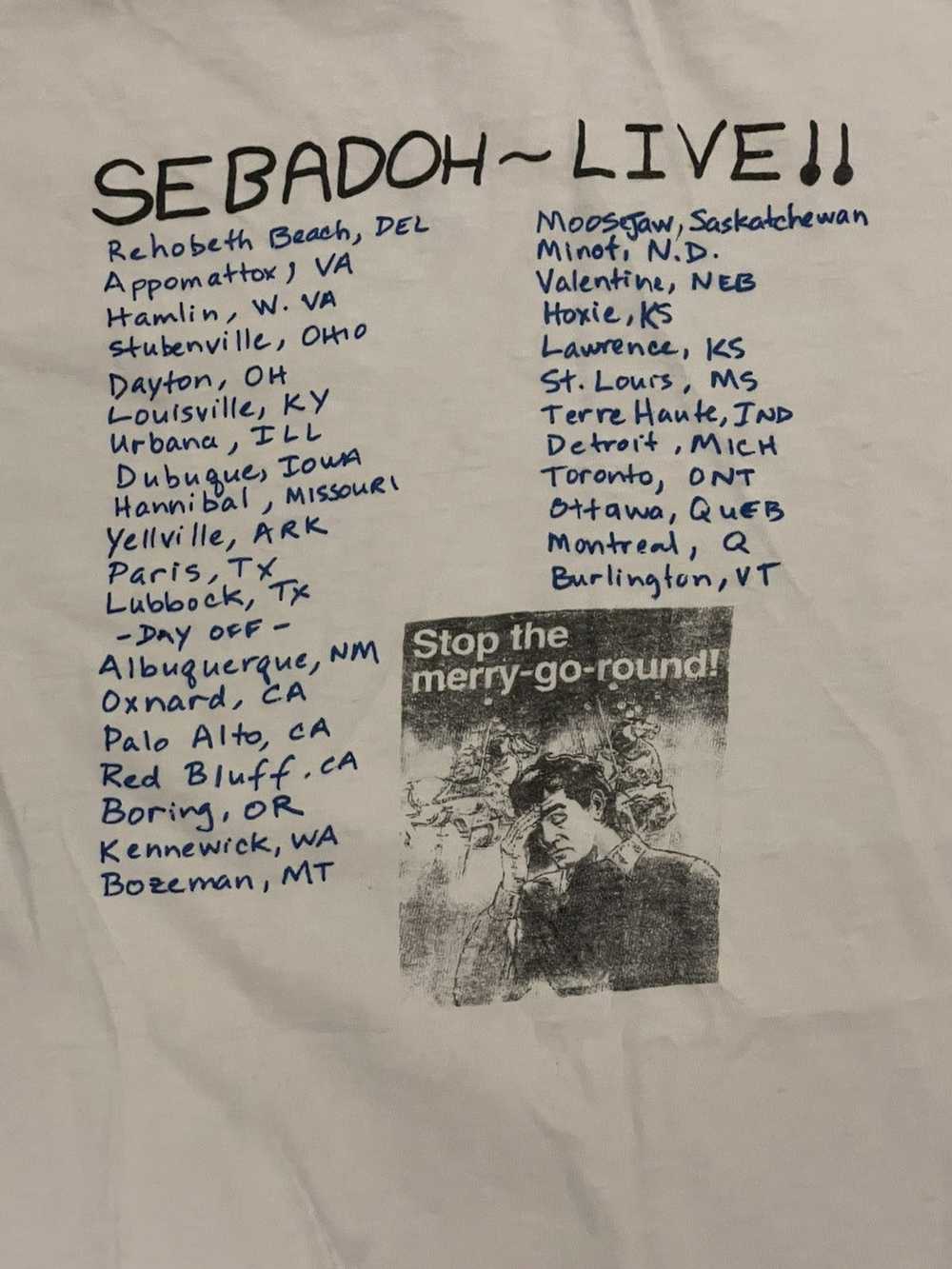 Band Tees × Vintage VINTAGE SEBADOH 90s TOUR SHIR… - image 4