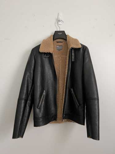 Asos Faux Shearling Leather Jacket