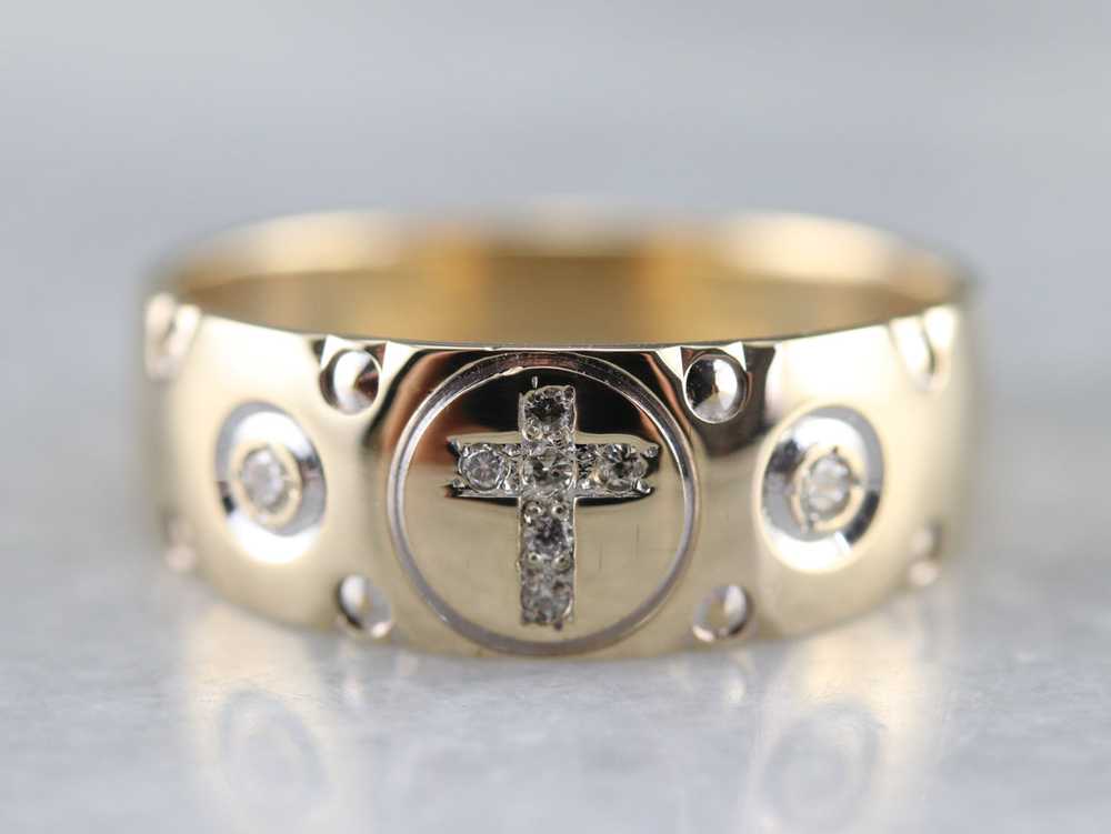 Men's Religious Diamond Band - image 1