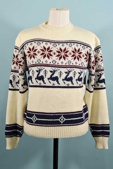Vintage 70s Deer/Snowflake Nordic Scandinavian Swe