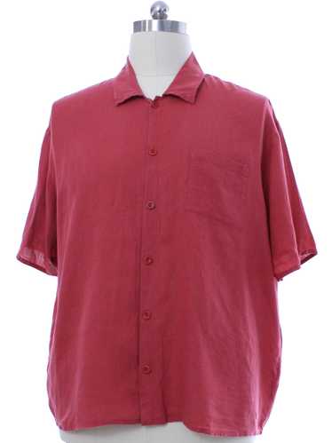 1990's Flax Mens Cotton Linen Sport Shirt