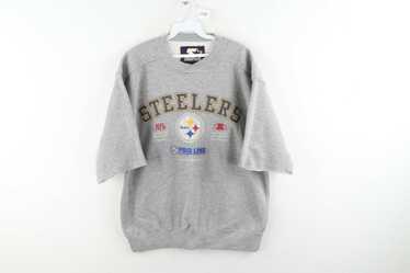 Vintage 90s Pittsburgh Steelers Embroidered Spell Out Sweatshirt Size Large