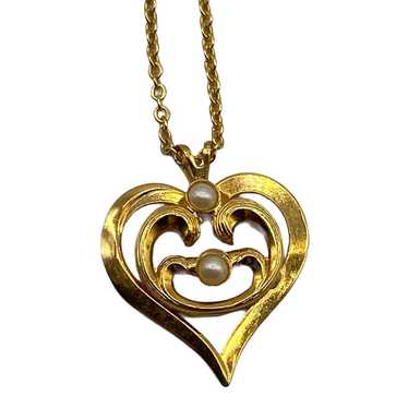 Vintage 70s heart pendant - Gem