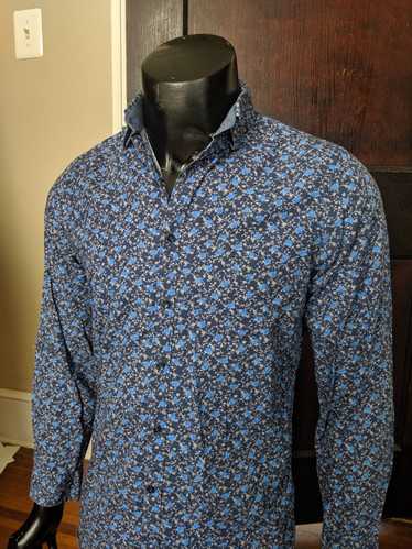 Jeff Banks Blue floral buttondown shirt