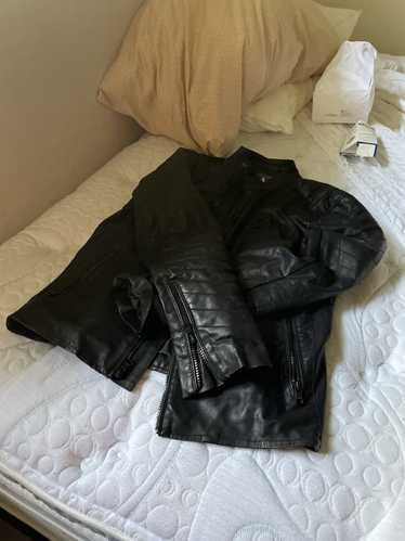 Armani Exchange AX black leather Jacket