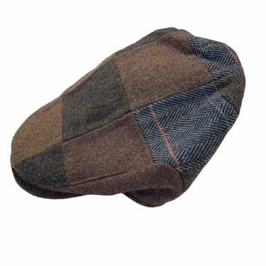 Stetson Stetson Wool Patchwork Plaid Brown Newsbo… - image 1