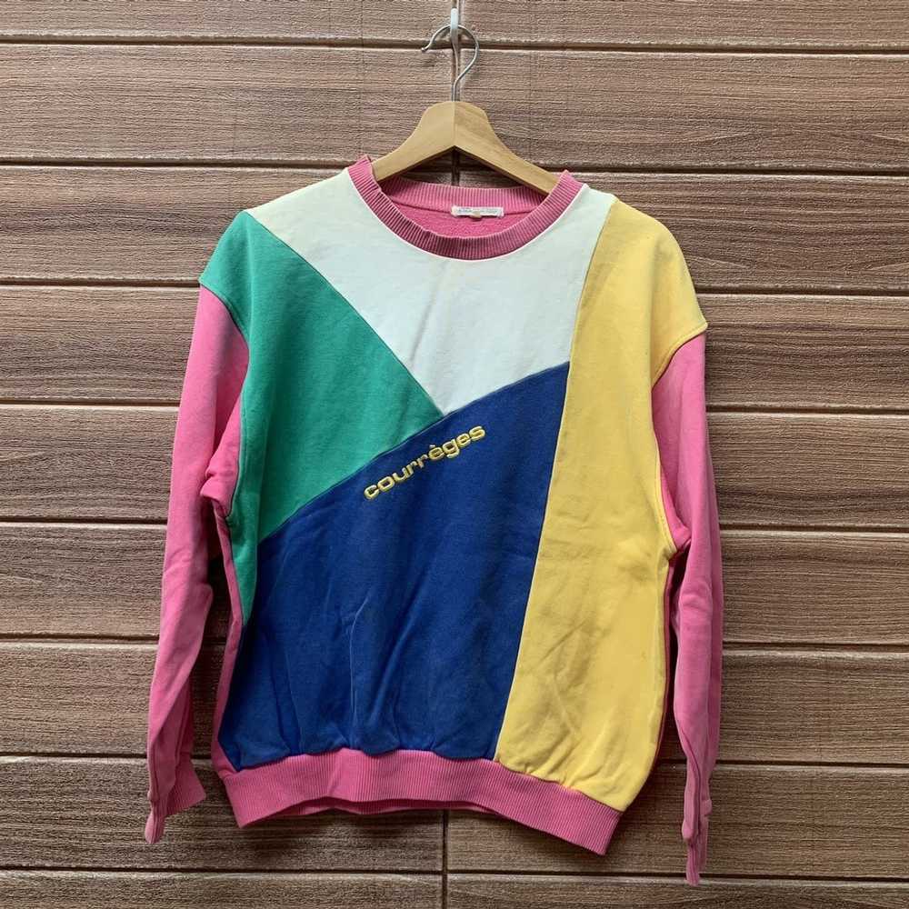 Vintage (A9) Sweatshirt Courreges Pink Colourful … - image 1