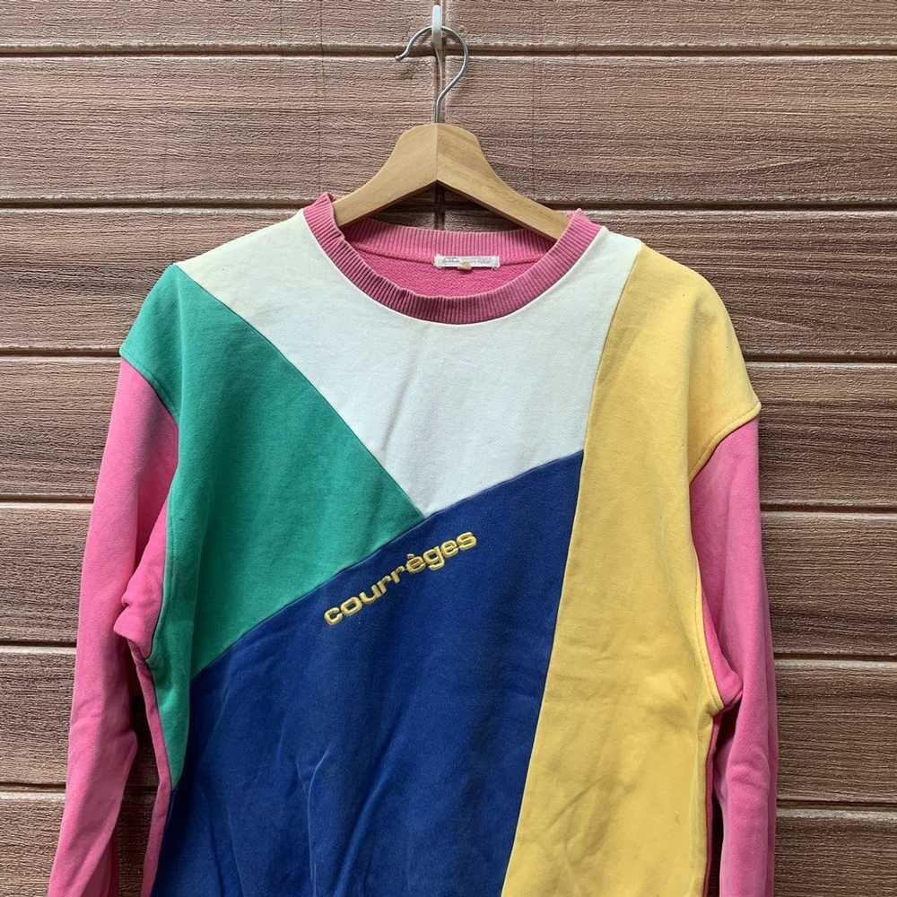 Vintage (A9) Sweatshirt Courreges Pink Colourful … - image 2