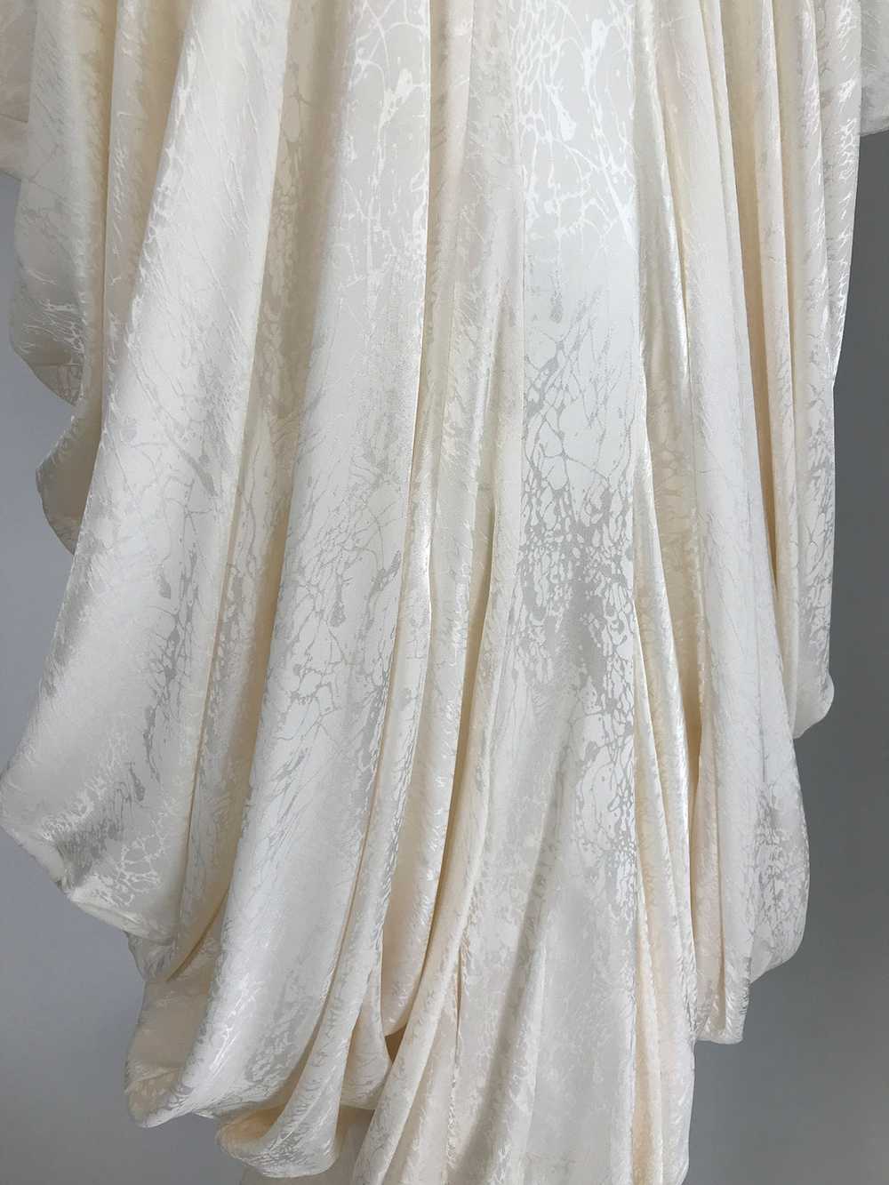 Alik Singer Cream Silk Jacquard Satin Bias Draped… - image 6