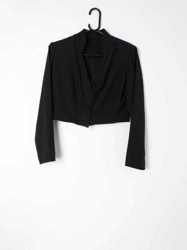 Womens vintage handmade cropped blouse / jacket w… - image 1