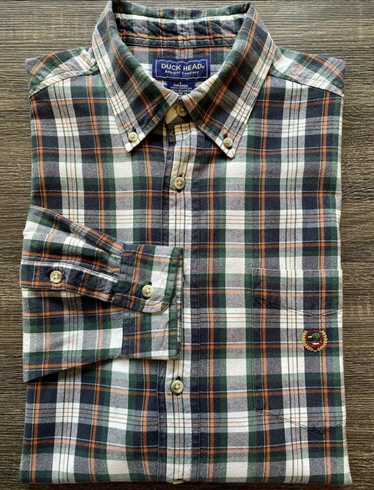 Duck Head Men's Harlow Plaid Twill Short Sleeve Shirt / Vintage Blue - Andy  Thornal Company