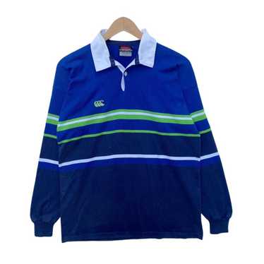 Canterbury of New Zealand Bold Stripe Straight Collar Sport Shirt Size XL