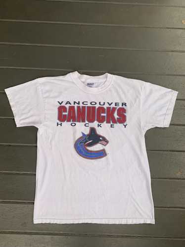  NHL Vancouver Canucks Ringer Tee,Large, Navy Blue : Sports Fan  T Shirts : Sports & Outdoors