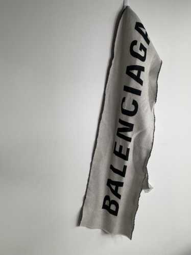 Balenciaga Balenciaga jacquard logo scarf black an