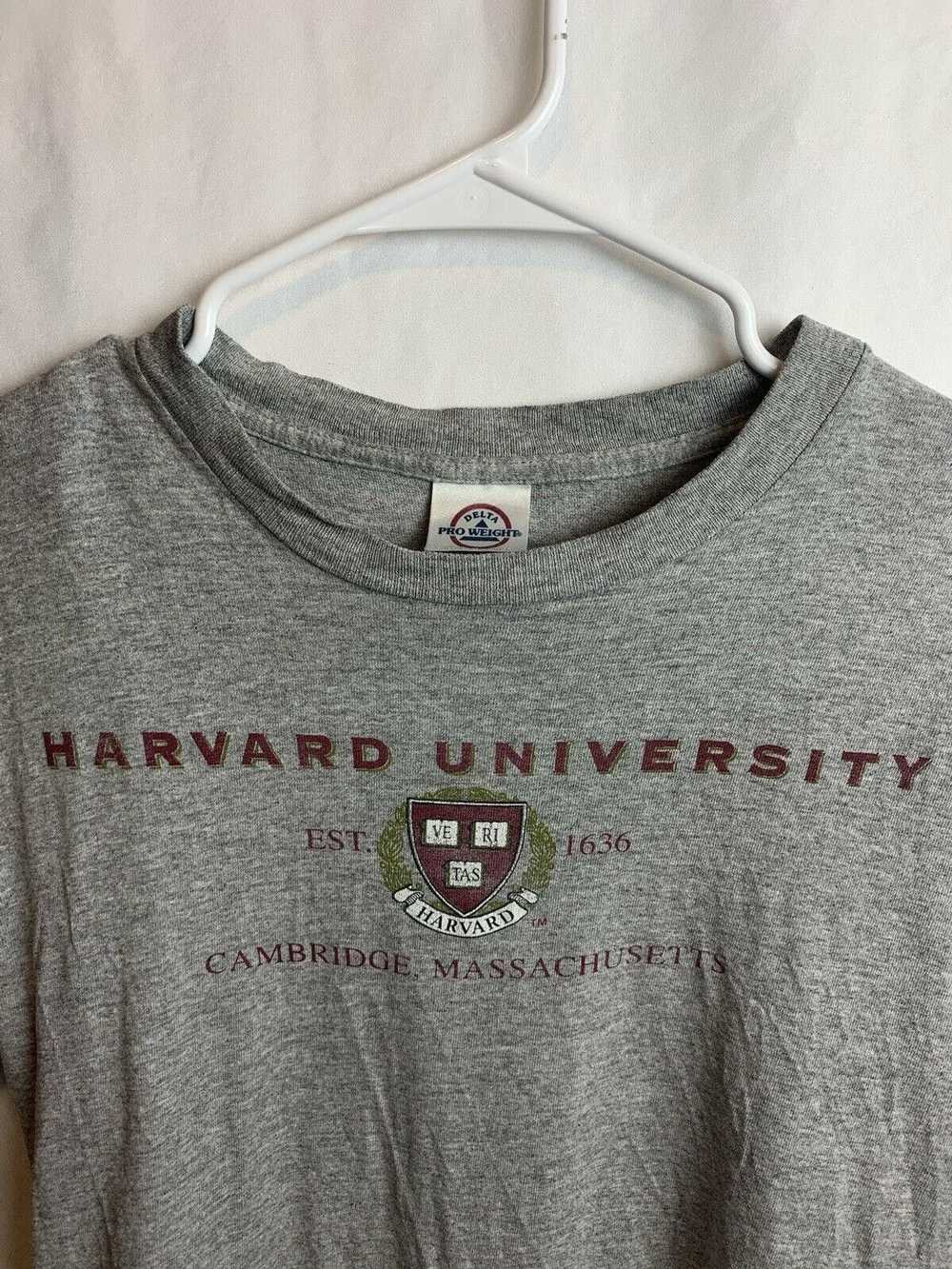 Delta Vintage Harvard Massachusetts Grey T-Shirt … - image 2