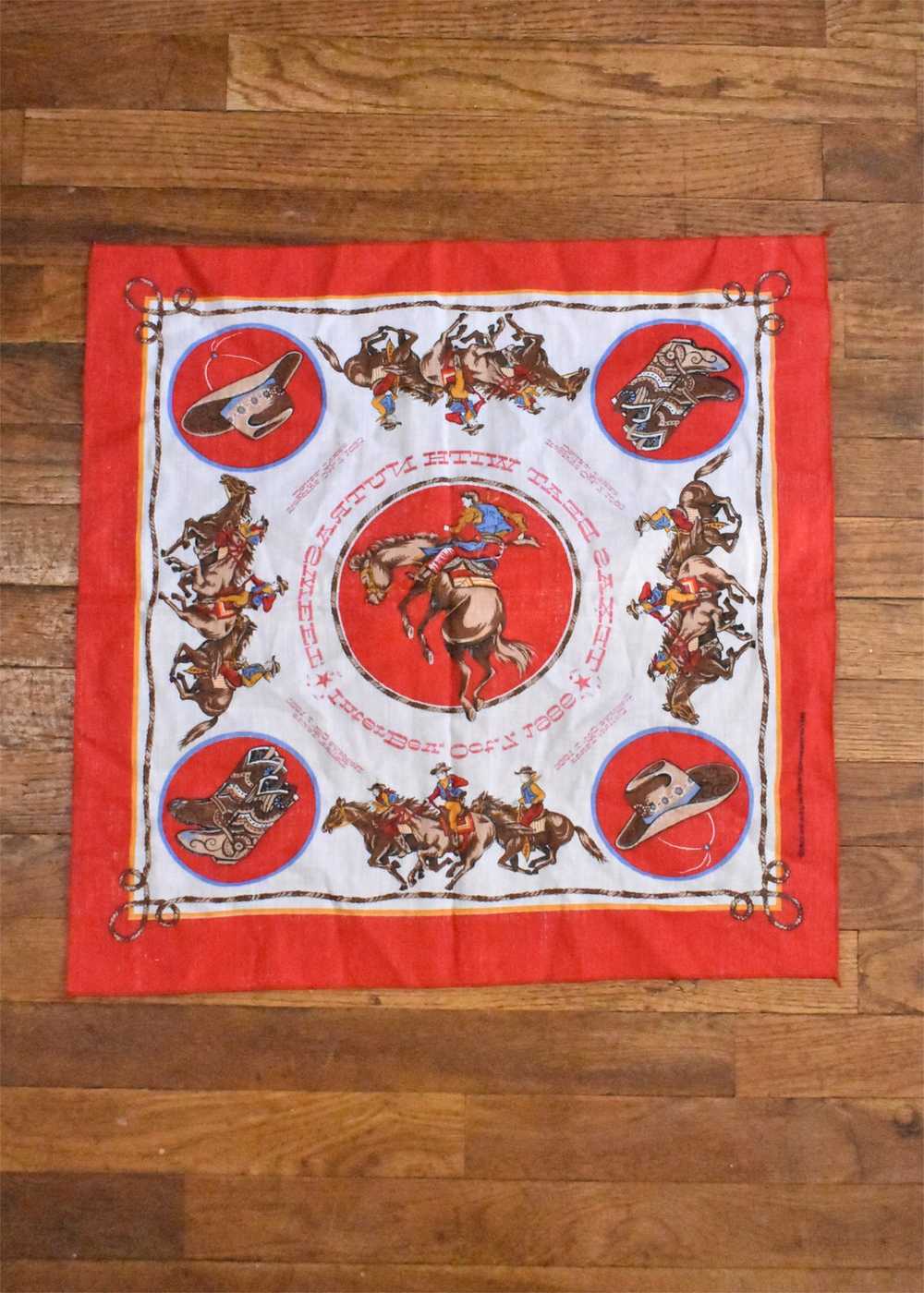 1986 Texas Rodeo Handkerchief - image 5